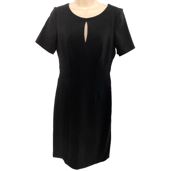 Laundry Shelli Segal Black Knee Length Sheath Dress Empire Waist Sz 4 NWT - Picture 1 of 10